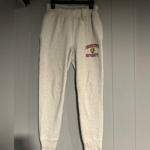 Champion Gray Track Pants with Red Logo